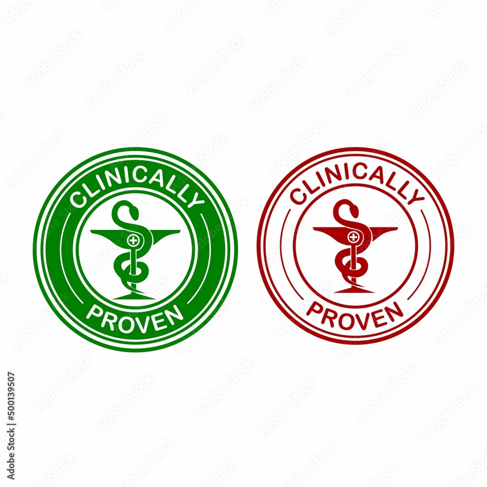 Clinically proven logo template illustration Clinically proven logo template illustration