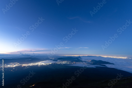 景色 夜景 富士山麓