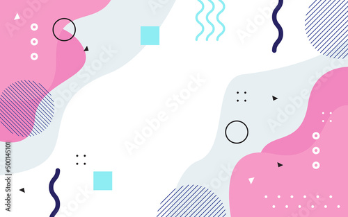 Trendy concept abstract geometric design, memphis background. Applicable for placards, brochures, posters, covers and banners. Vector illustration.