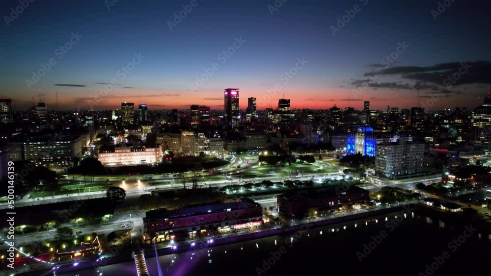 Buenos Aires Argentina. Sunset sky landscape of tourism landmark downtown of capital city of Argentina. Tourism landmark. Outdoor downtown city. Urban scenery of Buenos Aires city. Buenos Aires Argentina. Sunset sky landscape of tourism landmark downtown of capital city of Argentina. Tourism landmark. Outdoor downtown city. Urban scenery of Buenos Aires city.