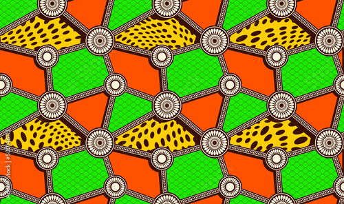 seamless pattern of african textile art, abstract circle, line and point image background, fashion artwork for print, vector file eps10.