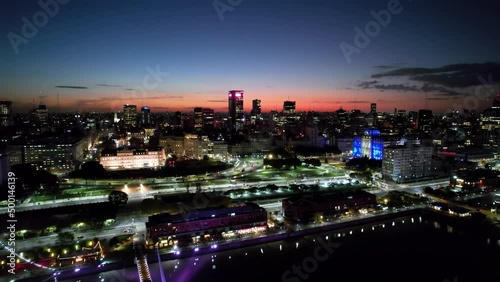 Wallpaper Mural Buenos Aires Argentina. Sunset sky landscape of tourism landmark downtown of capital city of Argentina. Tourism landmark. Outdoor downtown city. Urban scenery of Buenos Aires city. Torontodigital.ca