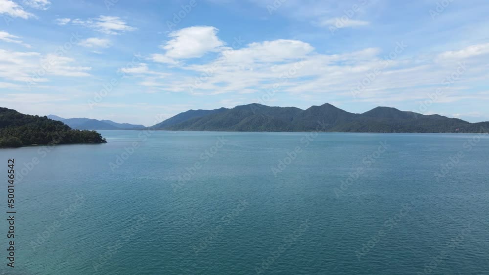 Aerial drone shot Landscape Panorama view of tropical beach paradise in Koh Chang island, Trat, Thailand, south east asia. Aerial drone shot Landscape Panorama view of tropical beach paradise in Koh Chang island, Trat, Thailand, south east asia.