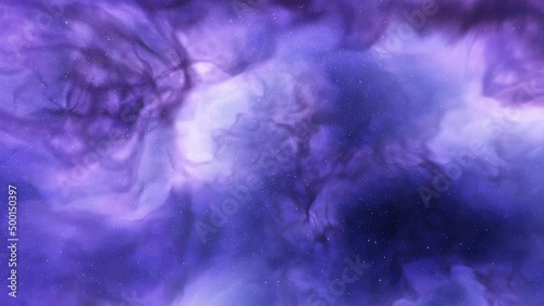 flying through glowing nebula	
