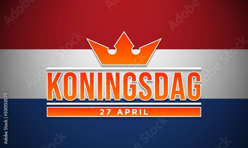 King’s Day Background Design. Vector Illustration.