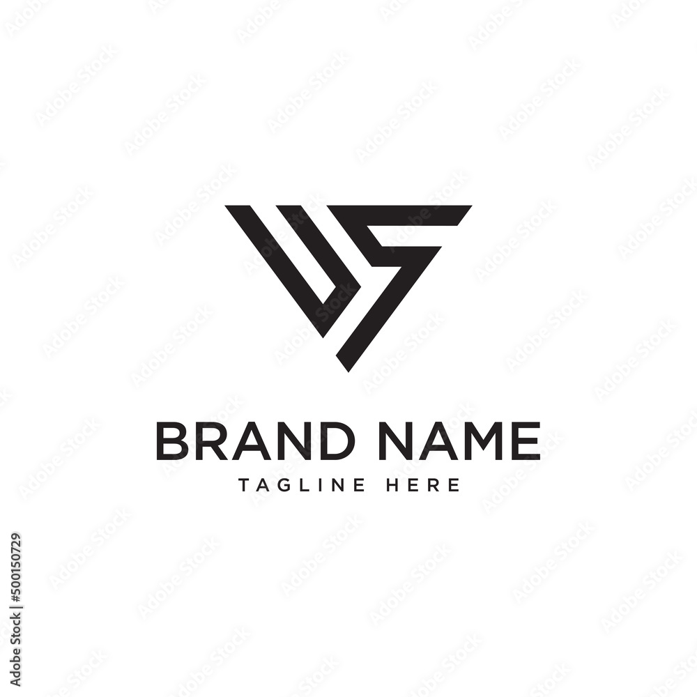 Fototapeta premium U S letter logo creative design. US icon