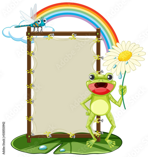 Insect with canvas board board banner