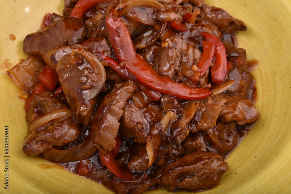 Ground beef with chilli and sauce
Ground beef with chilli and sauce