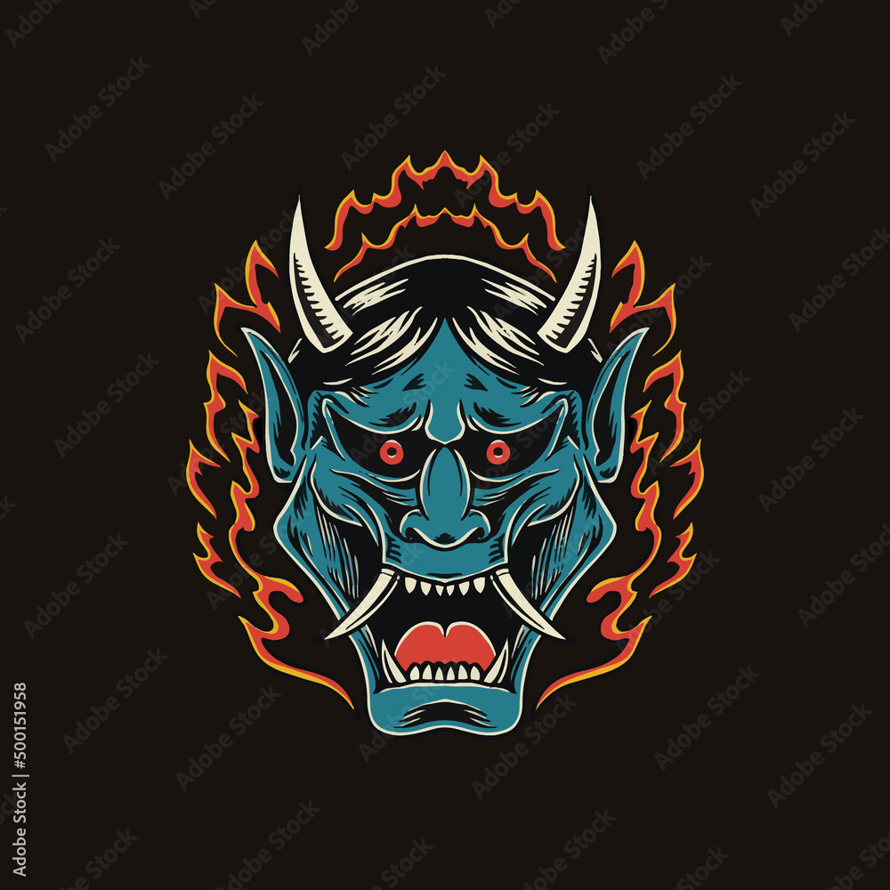 japanese demon illustration japanese demon illustration