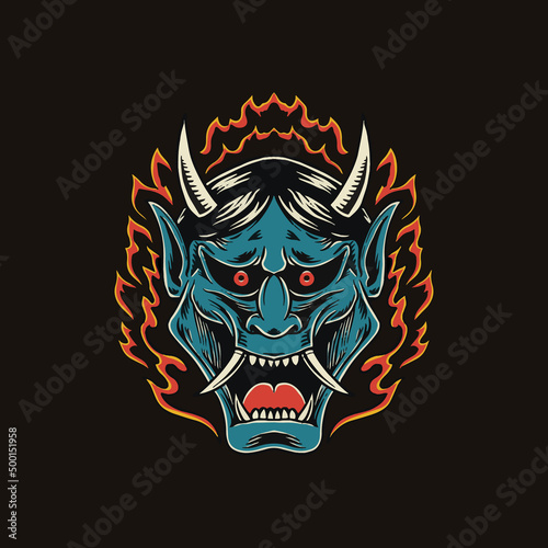 japanese demon illustration