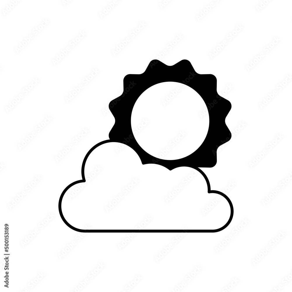 sunny and cloudy day icon sunny and cloudy day icon