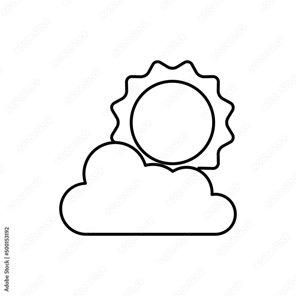 sunny and cloudy day icon sunny and cloudy day icon