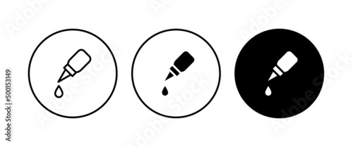 EYE DROP ICON , EYEDROPPER, Eye drops line icon. Nasal drops, medical, contact lenses