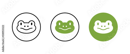 frog icon vector. Animal icon button, vector, sign, symbol, logo, illustration, editable stroke, flat design style isolated on white