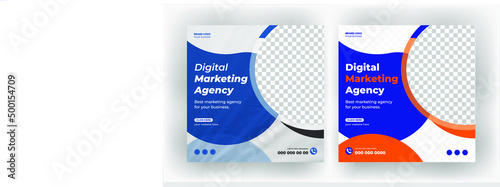 
Business promotion and creative Instagram story and Business social media post square flyer Digital marketing banner template