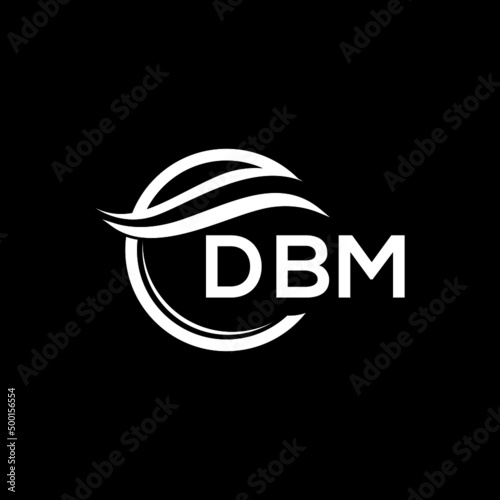 DBM letter logo design on black background. DBM  creative initials letter logo concept. DBM letter design. photo