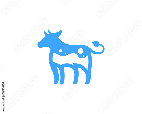 Cow vector with milk inside