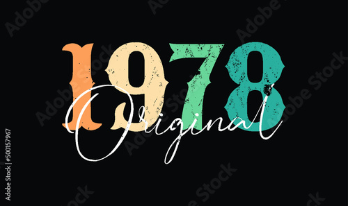 Birth Year Vintage Retro Typography T-Shirt Design