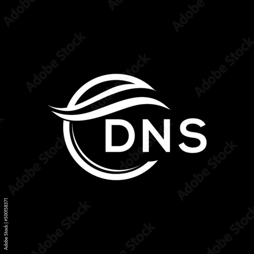 DNS letter logo design on black background. DNS  creative initials letter logo concept. DNS letter design.
