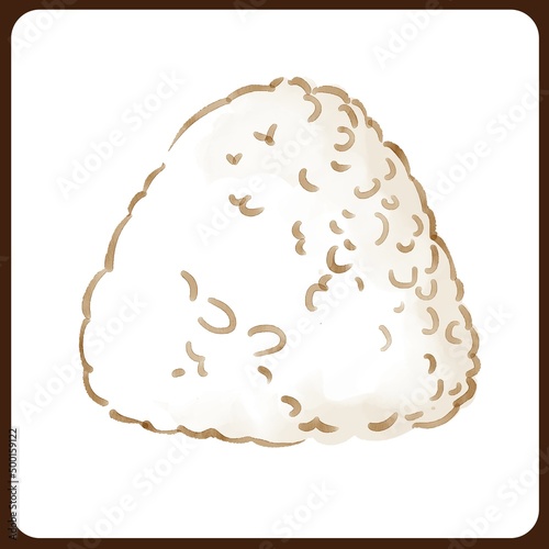 手描き水彩のおにぎりイラスト