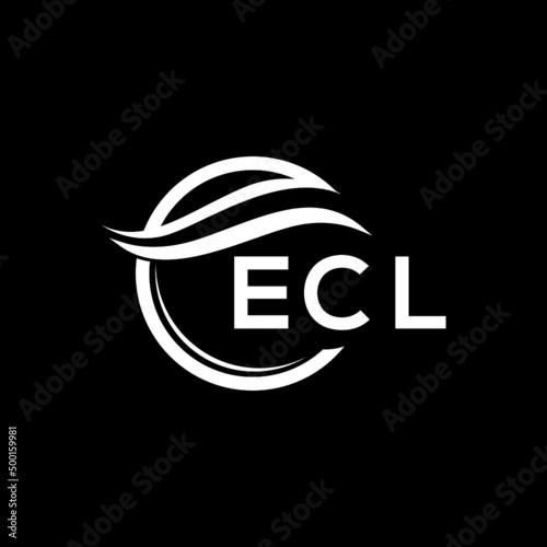ECL letter logo design on black background. ECL  creative initials letter logo concept. ECL letter design.
