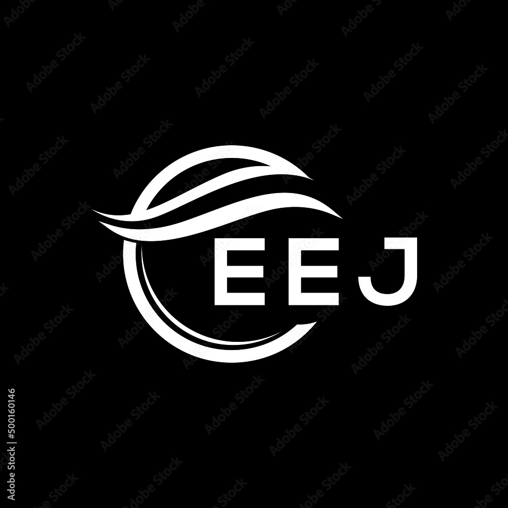 Fototapeta premium EEJ letter logo design on black background. EEJ creative initials letter logo concept. EEJ letter design.