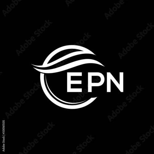 EPN letter logo design on black background. EPN  creative initials letter logo concept. EPN letter design.  © Faisal