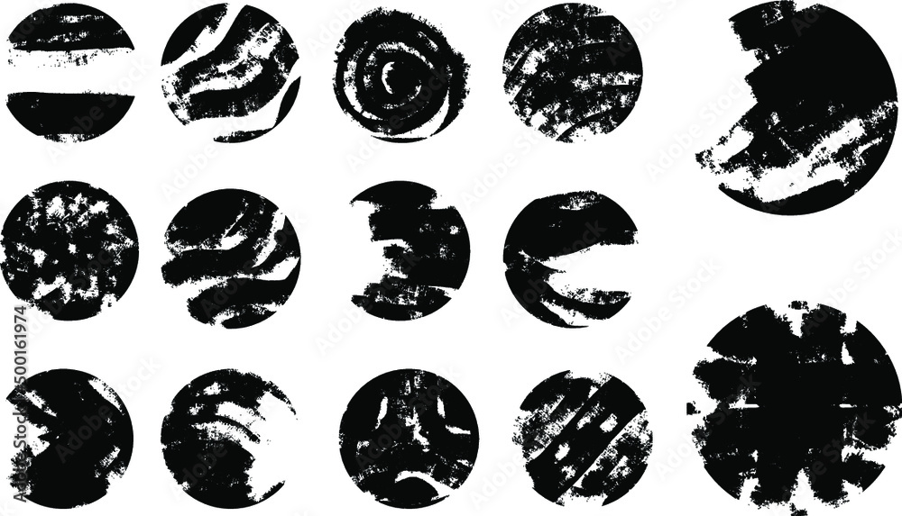 Naklejka premium Circle grunge texture pattern