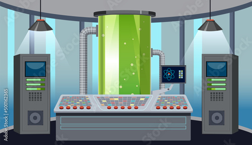 Science laboratory room for chemical experiments