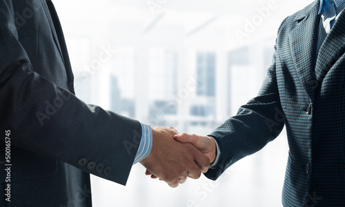 Close-up of the handshake of businessmen.