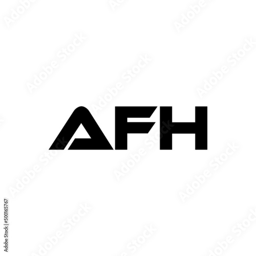 AFH letter logo design with white background in illustrator, vector logo modern alphabet font overlap style. calligraphy designs for logo, Poster, Invitation, etc.
