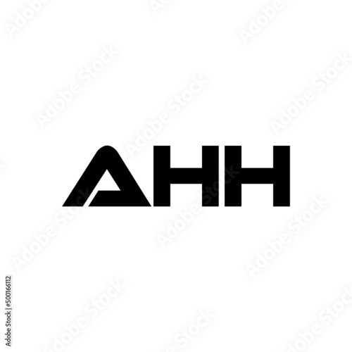 AHH letter logo design with white background in illustrator, vector logo modern alphabet font overlap style. calligraphy designs for logo, Poster, Invitation, etc.