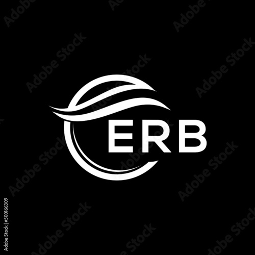 ERB letter logo design on black background. ERB  creative initials letter logo concept. ERB letter design.  © Faisal