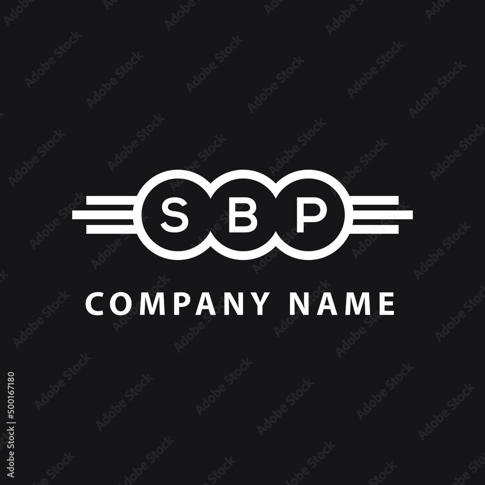 SBP letter logo design on black background. SBP  creative initials letter logo concept. SBP letter design.
