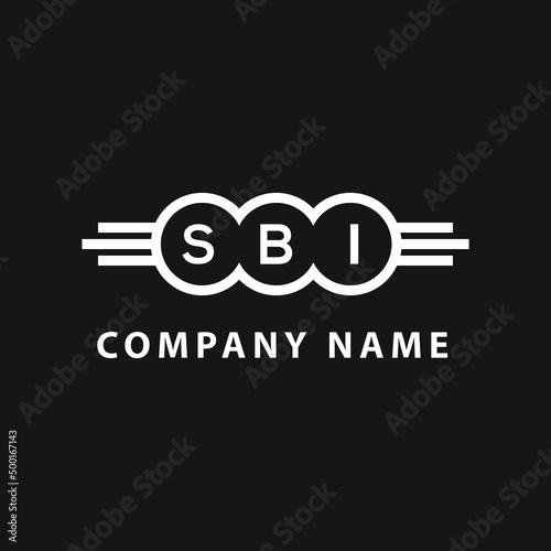 SBI letter logo design on black background. SBI   creative initials letter logo concept. SBI letter design.
 photo