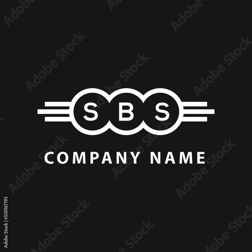 SBS letter logo design on black background. SBS creative  initials letter logo concept. SBS letter design. photo