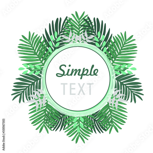 Spring Label On a background Of Tropical Leaves, vector illustration. Used for online store, printing, web, landing