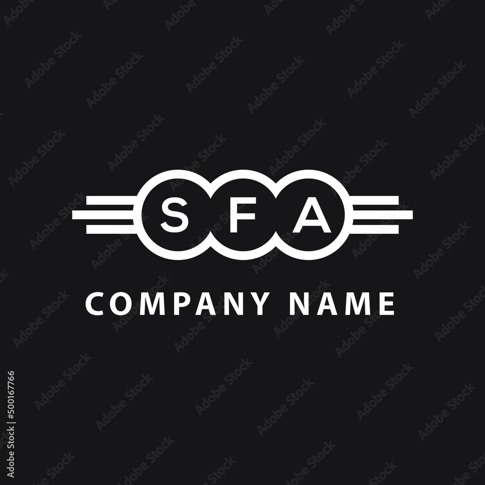 SFA letter logo design on black background. SFA creative initials letter logo concept. SFA letter design. SFA letter logo design on black background. SFA creative initials letter logo concept. SFA letter design.