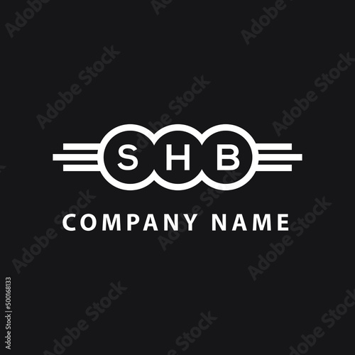 SHB letter logo design on black background. SHB  creative initials letter logo concept. SHB letter design.
 photo