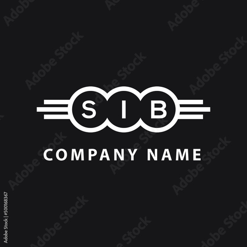 SIB letter logo design on black background. SIB  creative initials letter logo concept. SIB letter design.
 photo