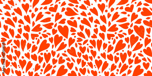 Valentine background, heart shapes. Love seamless pattern for your design