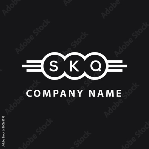 Fototapeta Naklejka Na Ścianę i Meble -  SKQ letter logo design on black background. SKQ  creative initials letter logo concept. SKQ letter design.
