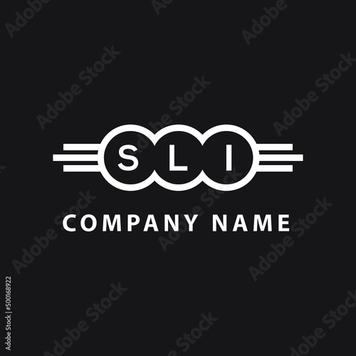 SLI letter logo design on black background. SLI  creative initials letter logo concept. SLI letter design.
 photo