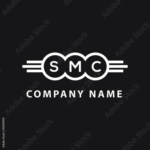 Quadro su tela SMC letter logo design on black background