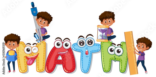 Font design for math and happy children