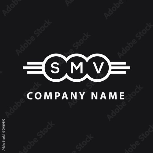 SMV letter logo design on black background. SMV  creative initials letter logo concept. SMV letter design.
 photo