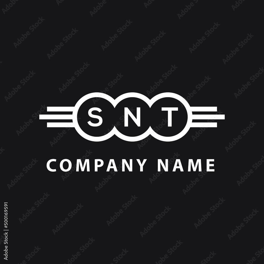 SNT letter logo design on black background. SNT  creative initials letter logo concept. SNT letter design.