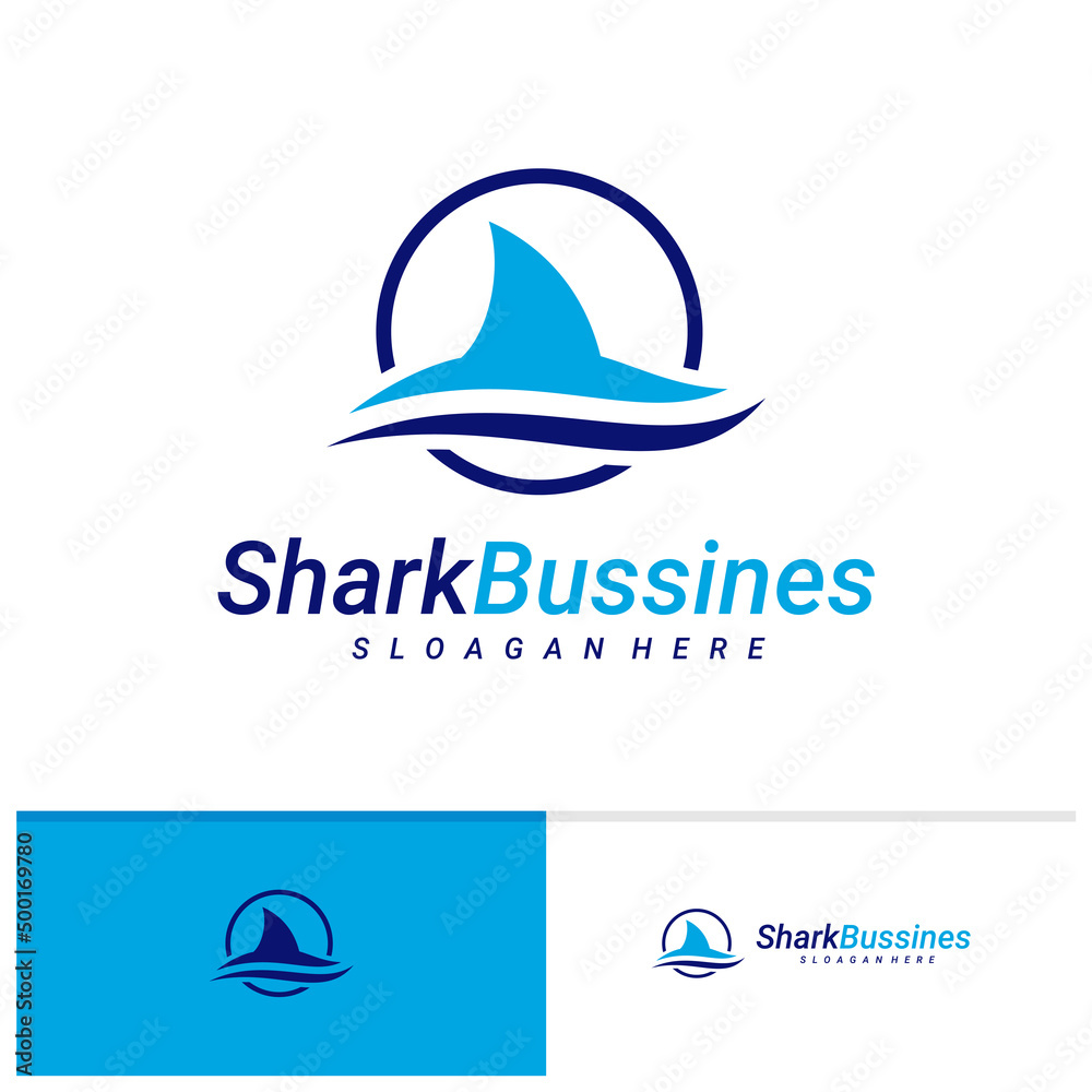 Shark fin logo design vector template, Creative Shark logo design concept Shark fin logo design vector template, Creative Shark logo design concept