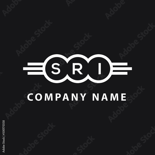 SRI letter logo design on black background. SRI  creative initials letter logo concept. SRI letter design.
