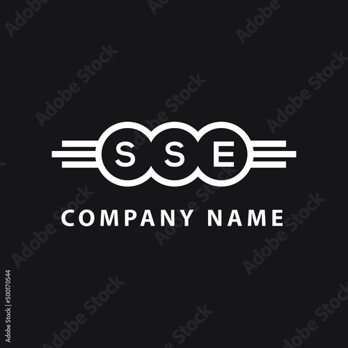 SSE letter logo design on black background. SSE  creative initials letter logo concept. SSE letter design.
 photo